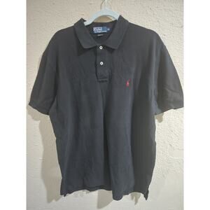 Polo Ralph Lauren Polo Shirt, Short Sleeve, Black, 100% Cotton, Men's Size XL